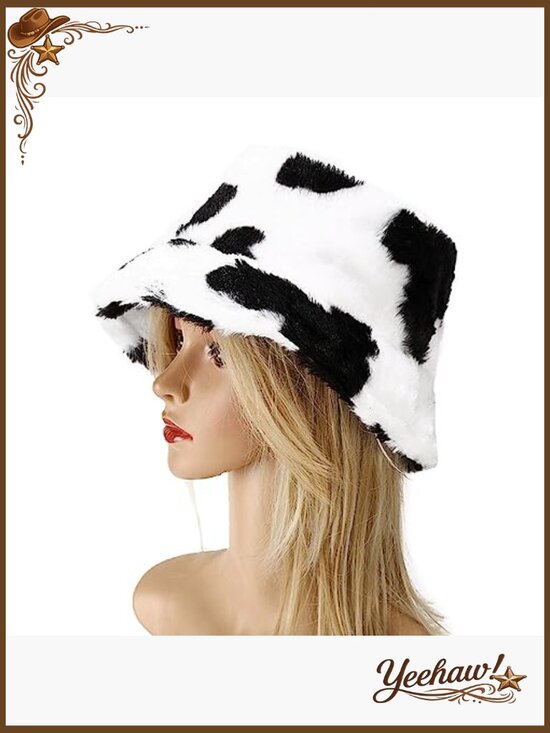 Winter Fluffy Faux Fur Bucket Hat Warm Packable Fisherman Hat main image 4